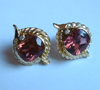 pink tournaline earrings