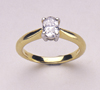 diamond oval sollitaire ring