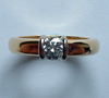 diamond solitaire band ring